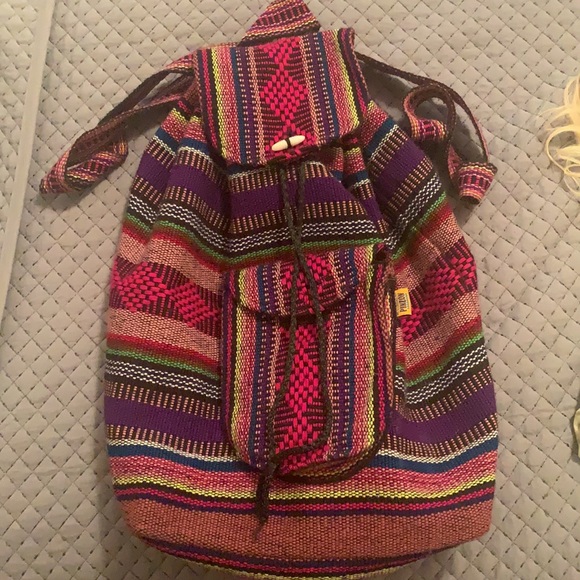 Artesanias Mr Pinzon Multicolored Cloth Backpack - Picture 2 of 8